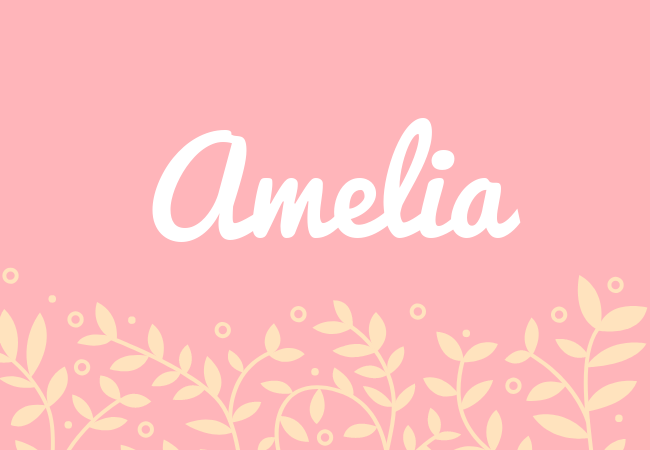 Amelia most popular baby girl names