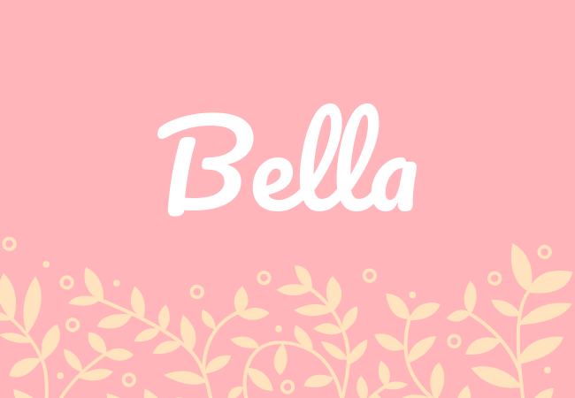 Most popular baby girl names Bella