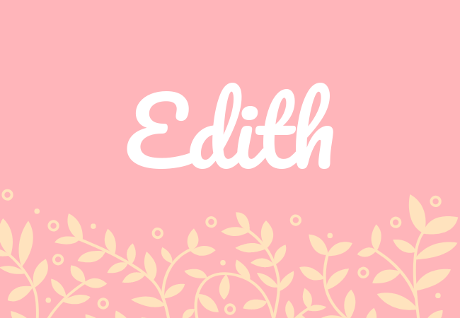 Most popular baby girl names Edith