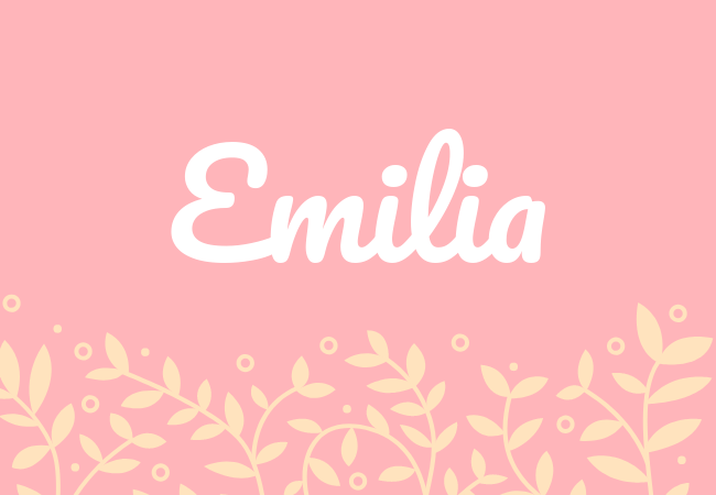 Most popular baby girl names Emilia