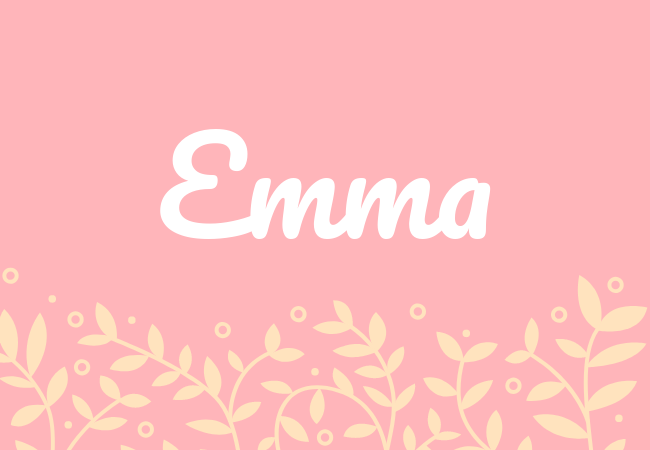 Most popular baby girl names Emma