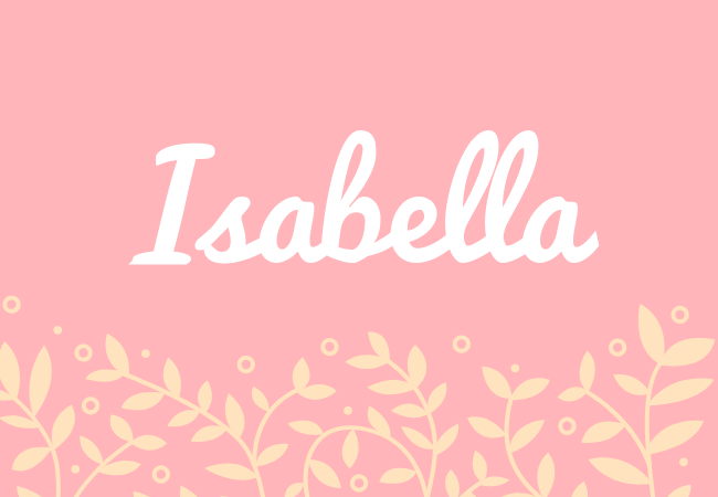 Isabelle most popular baby girl names