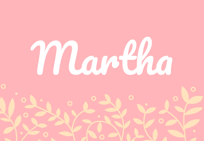 Most popular baby girl names Martha