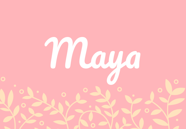 Most popular baby girl names Maya