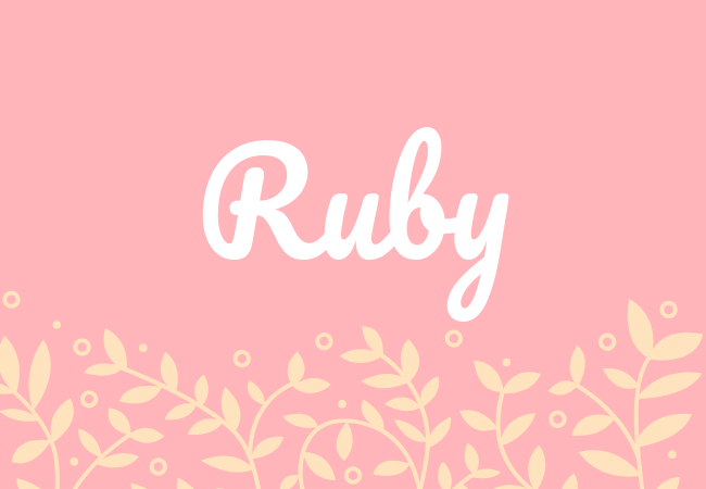 Ruby most popular baby girl names