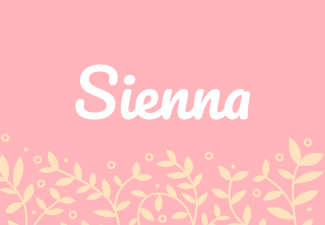 Sienna most popular baby girl names
