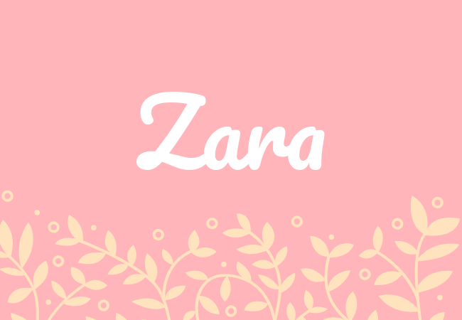 Most popular baby girl names Zara