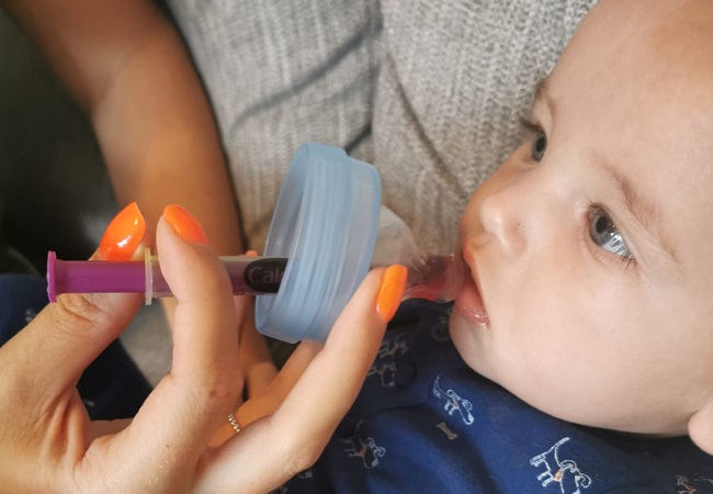 Calpol through bottle teat parenting hacks
