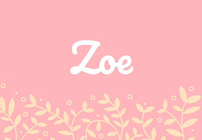 Zoe most popular baby girl names